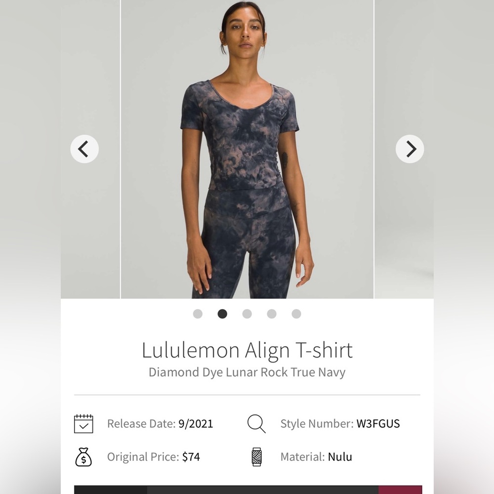 🍋Women’s Lululemon Align T-shirt size 6🍋